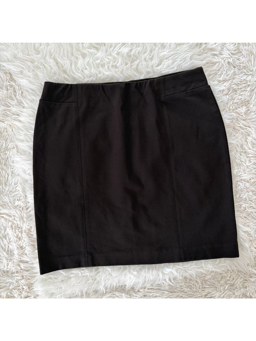 J. Jill Dark Brown Ponte Pencil Skirt, size M Petite